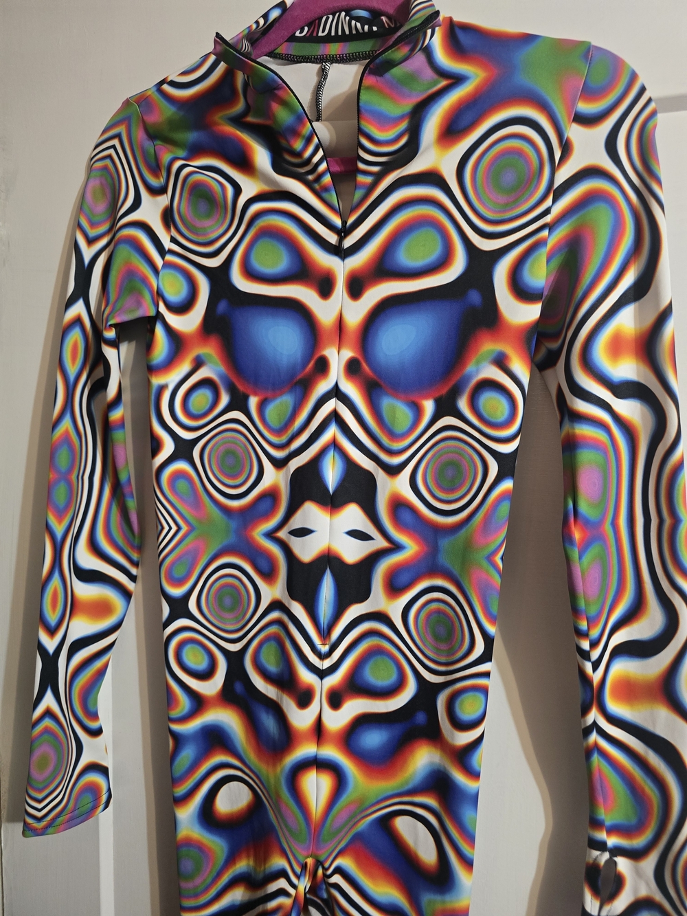 Psychedelic Multicolor Full-Body Jumpsuit - Picture 2 of 4